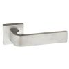 Forme Monza Lever Door Handle on Minimal Square Rose - Satin Chrome