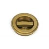 Aged Brass 60mm Art Deco Round Pull - Privacy Set