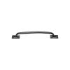 Black Iron Rustic Cabinet Pull Cranked Design 260mm