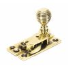 Aged Brass Beehive Sash Hook Fastener