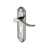 Heritage Brass Door Handle for Euro Profile Plate Sandown Design Polished Nickel finish