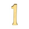 Heritage Brass Numeral 1 Concealed Fix 76mm (3") Unlacquered Brass finish