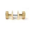 Polished Brass Brompton Mortice/Rim Knob Set (Square)