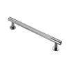 Ftd Knurled Pull Handle 160mm c/c - Polished Chrome