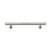 Heritage Brass Cabinet Pull Square Design with Footings 160mm CTC Satin Nickel finish