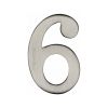 Heritage Brass Numeral 6 Self Adhesive 51mm (2") Satin Nickel finish