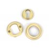 Satin Brass Round Euro Escutcheon (Art Deco)