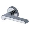 Sorrento Door Handle Lever Latch on Round Rose Lugano Design Polished Chrome finish