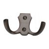 Heritage Brass Double Coat Hook Matt Bronze finish