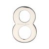 Heritage Brass Numeral 8 Self Adhesive 51mm (2") Polished Nickel finish