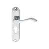 Andros Lever On Euro Lock Backplate - Polished Chrome