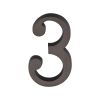 Heritage Brass Numeral 3 Concealed Fix 76mm (3") Matt Bronze finish