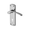 Project Hardware Door Handle Lever Lock Luca Design Polished Chrome finish