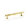 Alexander & Wilks - Square T-Bar Cabinet Pull Handle - Satin Brass - 128mm