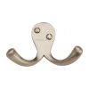 Heritage Brass Double Coat Hook Satin Nickel finish