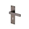 Heritage Brass Door Handle Lever Lock Metro Design Matt Bronze finish