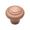 Heritage Brass Cabinet Knob Round Bead Design 32mm Satin Rose Gold finish