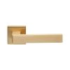 Techna Lever On Square Rose  - Satin Brass