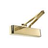 Rutland TS.5204 Door Closer, BC c/w Semi-Radius Cover, Flatbar Armset, Polished Brass