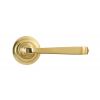 Polished Brass Avon Round Lever on Rose Set (Art Deco)