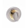 STATUS WC Turn and Release on Round Rose - Satin Nickel/Polished Brass