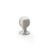 Alexander & Wilks - Caesar Cupboard Knob on Round Rose - Satin Nickel - 25mm