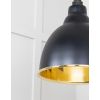 Smooth Brass Brindley Cluster Pendant in Elan Black