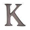 Heritage Brass Alphabet K Pin Fix 51mm (2") Matt Bronze Finish