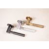 Millhouse Brass Mason Knurled Lever Door Handle on 5mm Slimline Round Rose - Yester Bronze