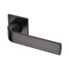 Lisbon Lever Set Square Rose Matt Black