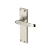 Heritage Brass Door Handle Lever Latch Victoria Design Satin Nickel finish