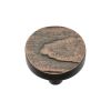 Heritage Brass Cabinet Knob Round Pine Design 32mm Aged Copper finish