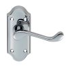 Ashtead Lever On Short Latch Backplate - Polished Chrome