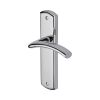 Heritage Brass Door Handle Lever Latch Centaur Design Polished Chrome finish