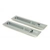 Satin Chrome 250mm Art Deco Rectangular Pull - Privacy Set