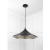 Smooth Nickel Flora Pendant in Elan Black