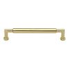 Heritage Brass Cabinet Pull Bauhaus Round Design 203mm CTC Polished Brass Finish