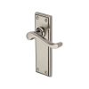 Heritage Brass Door Handle Lever Latch Edwardian Design Mercury finish