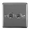 Eurolite Enhance Decorative 2 Gang Toggle Switch Black Nickel