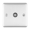 Eurolite Enhance Decorative TV Socket Satin Stainless Steel