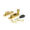 Polished Brass Beehive Quadrant Fastener - Narrow