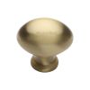 Heritage Brass Cabinet Knob Victorian Oval Design 32mm Satin Brass finish