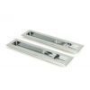 Polished Chrome 250mm Art Deco Rectangular Pull -Privacy Set