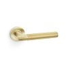 Alexander & Wilks - Spitfire Reeded Lever on Round Rose - Satin Brass PVD