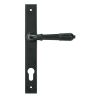 Matt Black Reeded Slimline Lever Espag. Lock Set