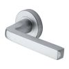 Alessa Door Handle on Round Rose Satin Chrome finish