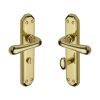 Heritage Brass Door Handle for Bathroom Charlbury Design Polished Brass finish