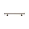 Heritage Brass Cabinet Pull Square Design with Footings 128mm CTC Antique Brass finish