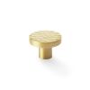 Alexander & Wilks - Hanover Hammered Cupboard Knob - Satin Brass - 38mm