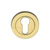 Heritage Brass Euro Profile Cylinder Escutcheon Polished Brass finish